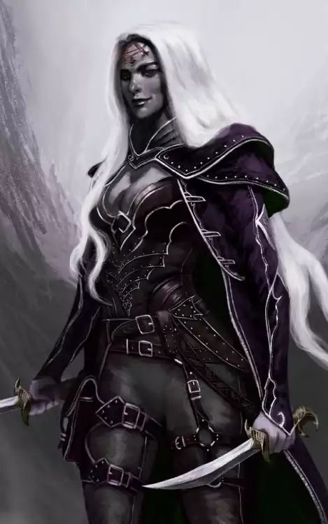 Imgur Post - Imgur Drow Female, Mroczny Elf, Weiblicher Elf, Arcane Trickster, Pathfinder Character, Elves Fantasy, Dark Elves, Dungeons And Dragons Characters, Dark Elf