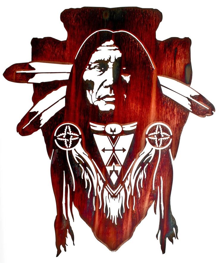 an image of a native american man with feathers on his head and arrows in his hair