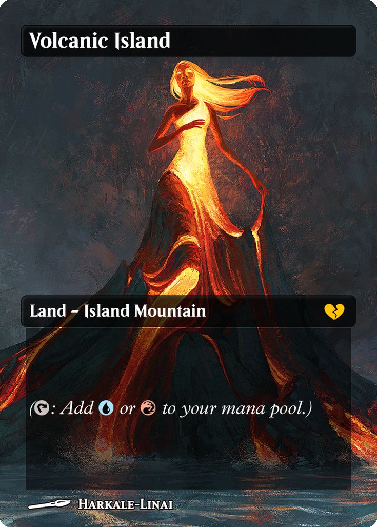 an image of a woman standing on top of a volcano with the words volcanic island