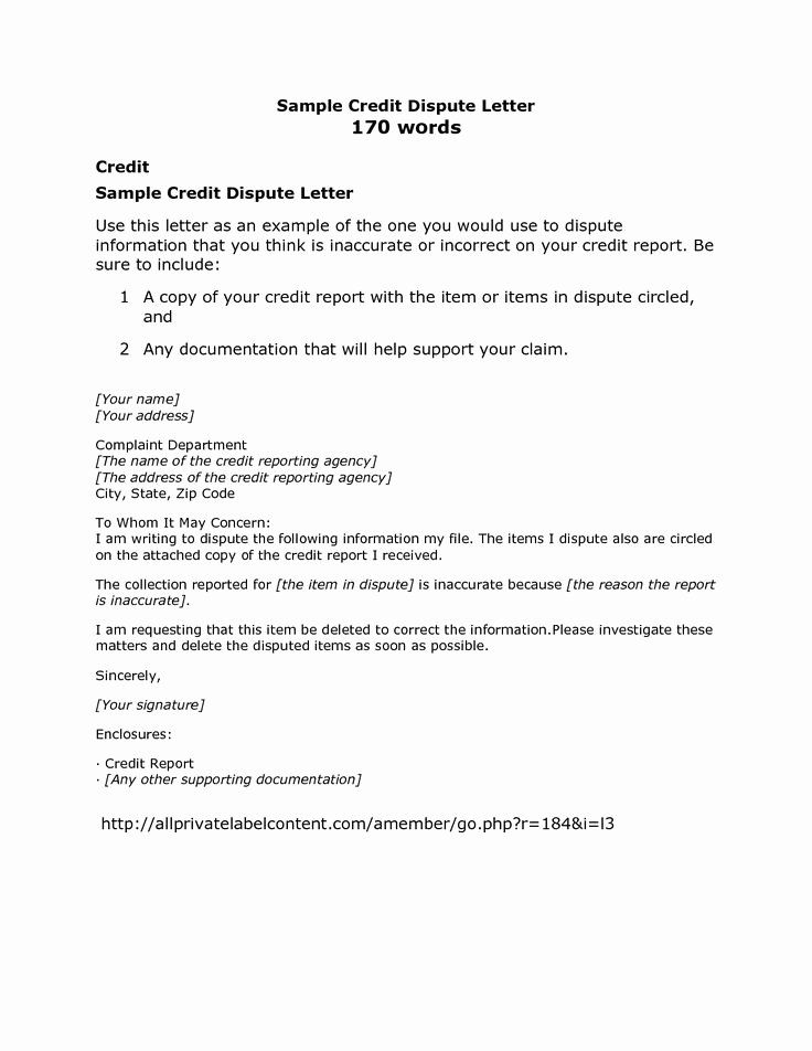 Credit Inquiry Removal Letter Template