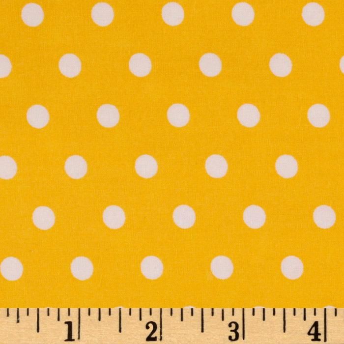 yellow and white polka dot fabric by the yard