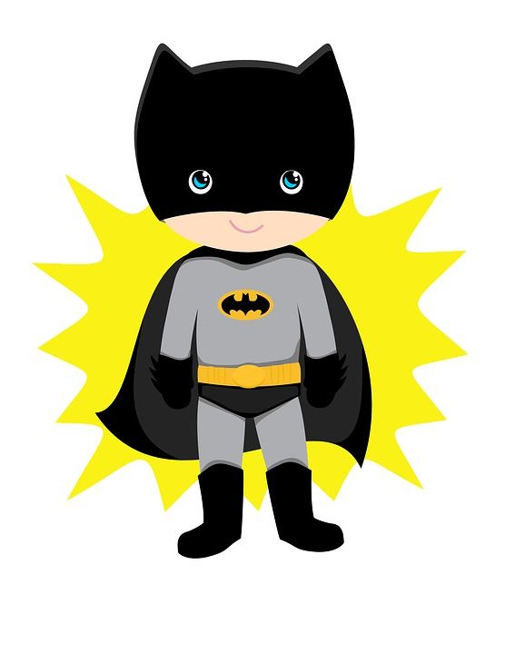 a little boy dressed in a batman costume with blue eyes and a black bat on his chest