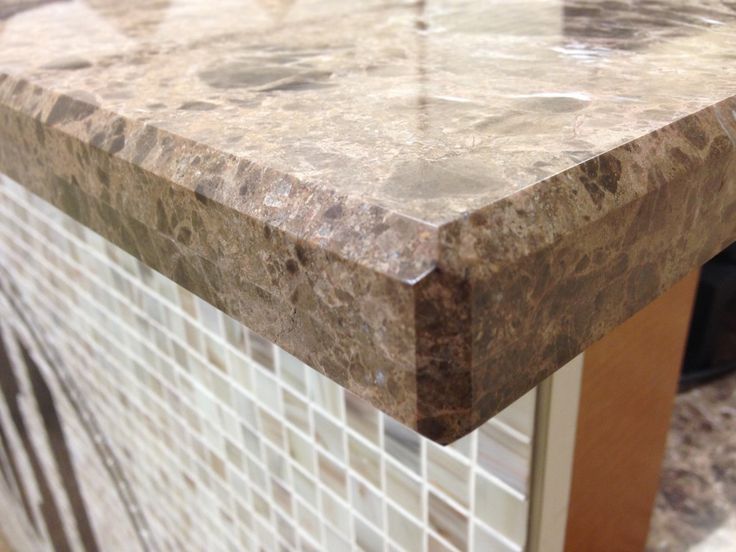 a marble counter top in a kitchen