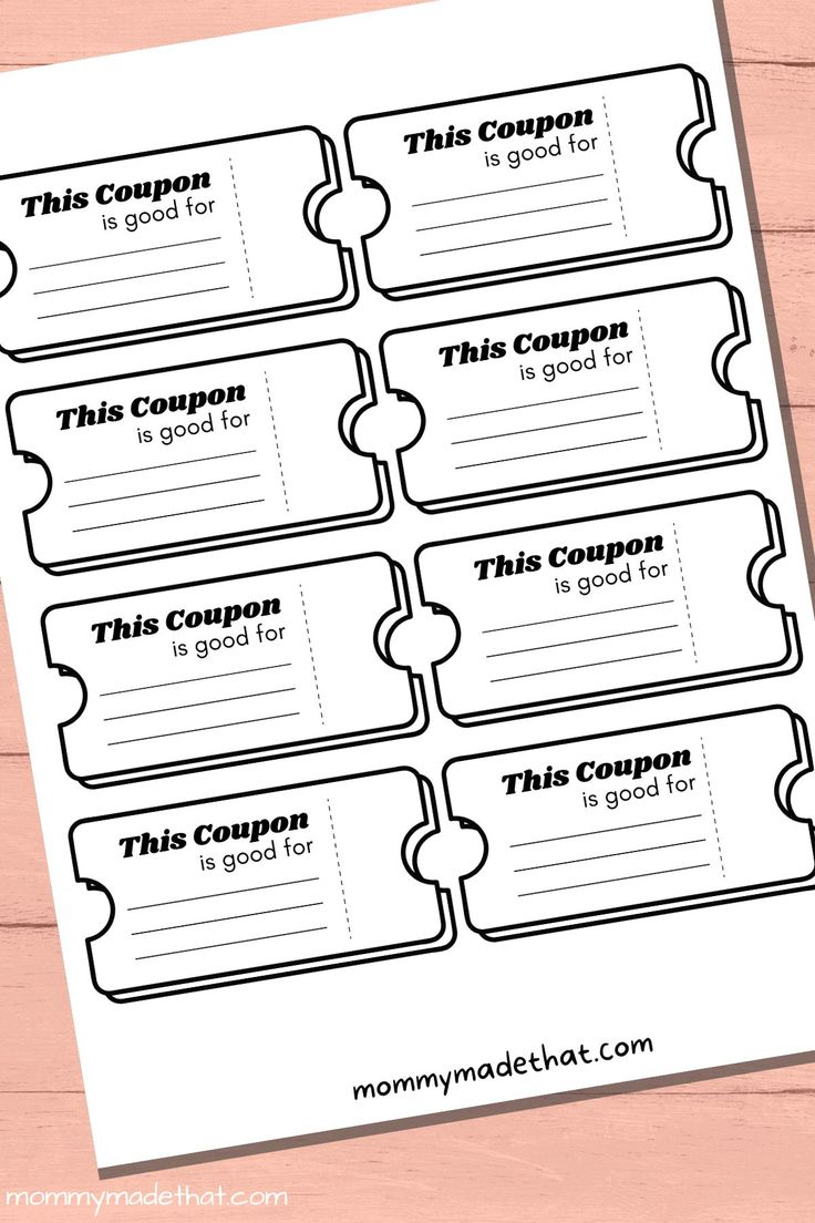 free printable coup sheet for mom's day with the text, this coup is good