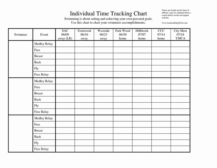 the individual time tracking chart is shown