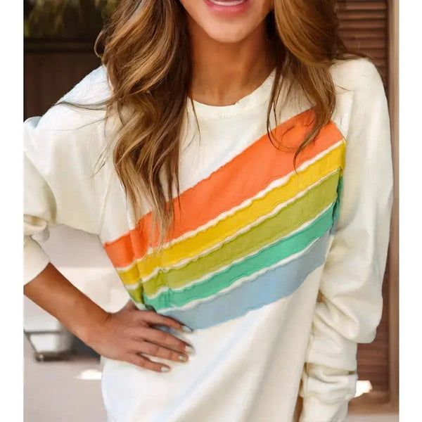 Rainbow Colorblock Sweatshirt Summer Shopping List, Colorblock Sweatshirt, Summer Shopping, Reverse Applique, Color Block Sweatshirt, Tie Accessories, Crop Sweatshirt, Cropped Hoodie, Raw Edge