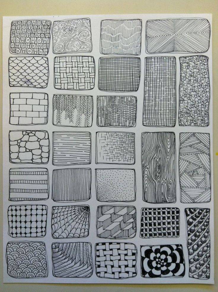 a drawing with many different squares and lines on it's side, in black and white