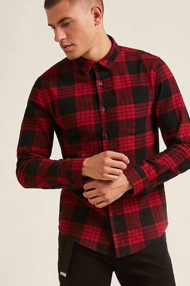 Plaid Flannel Shirt Shirts Mens Fashion, Music Trends, Forever 21 Men, Plaid Shirts, Flannel Shirts, Men Clothes, Men Shirt Style, Music Fashion, Plaid Flannel Shirt