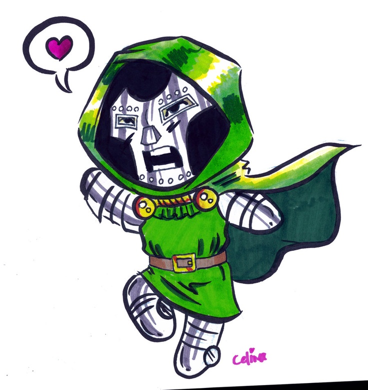 a drawing of a cartoon character with a green outfit and cape holding a heart balloon