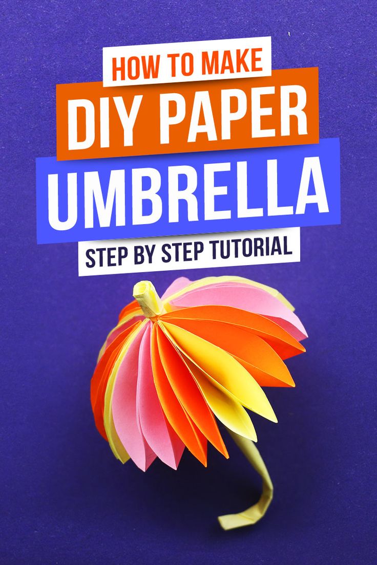 how to make diy paper umbrella step by step