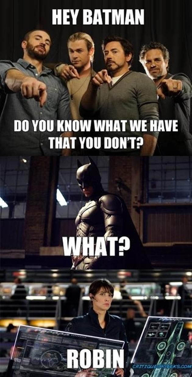 the avengers and batman movie memes