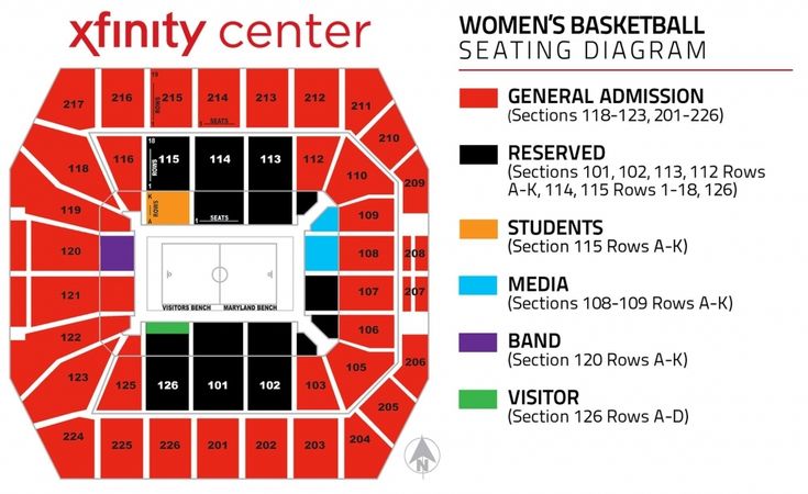 Xfinity Center Seating Chart With Rows And Seat Numbers