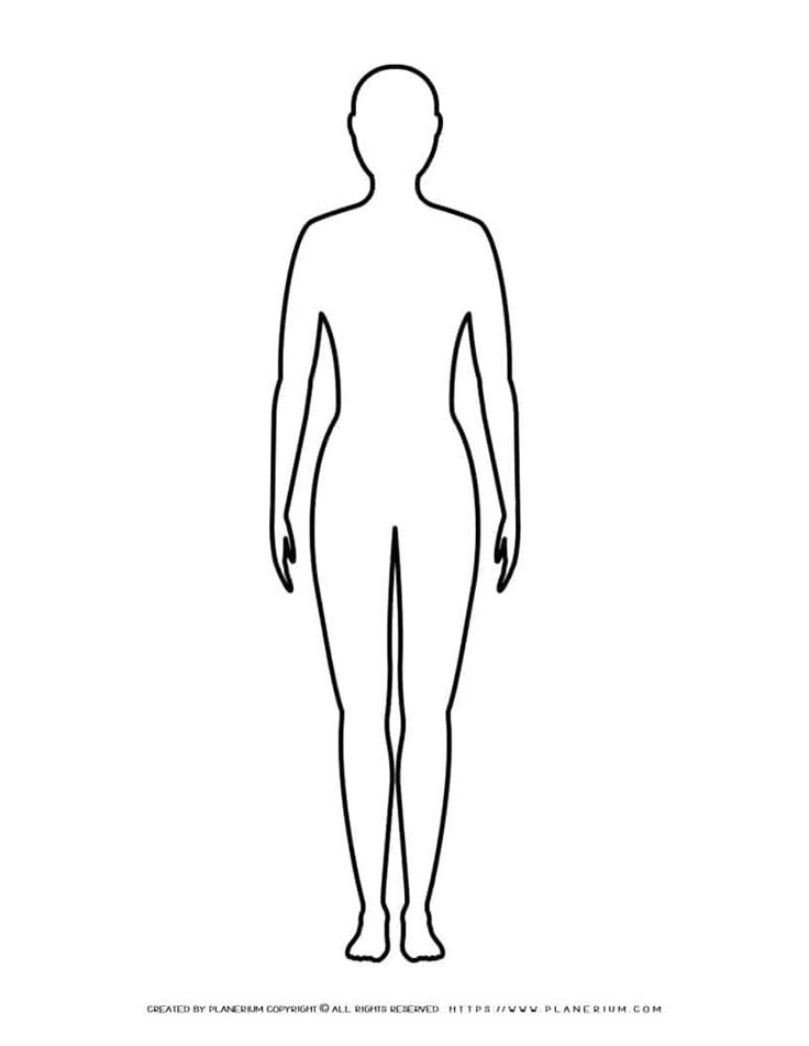 the outline of a man's body is shown in black on a white background