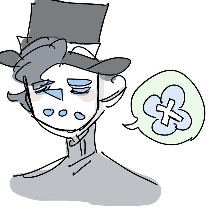 a drawing of a man wearing a top hat