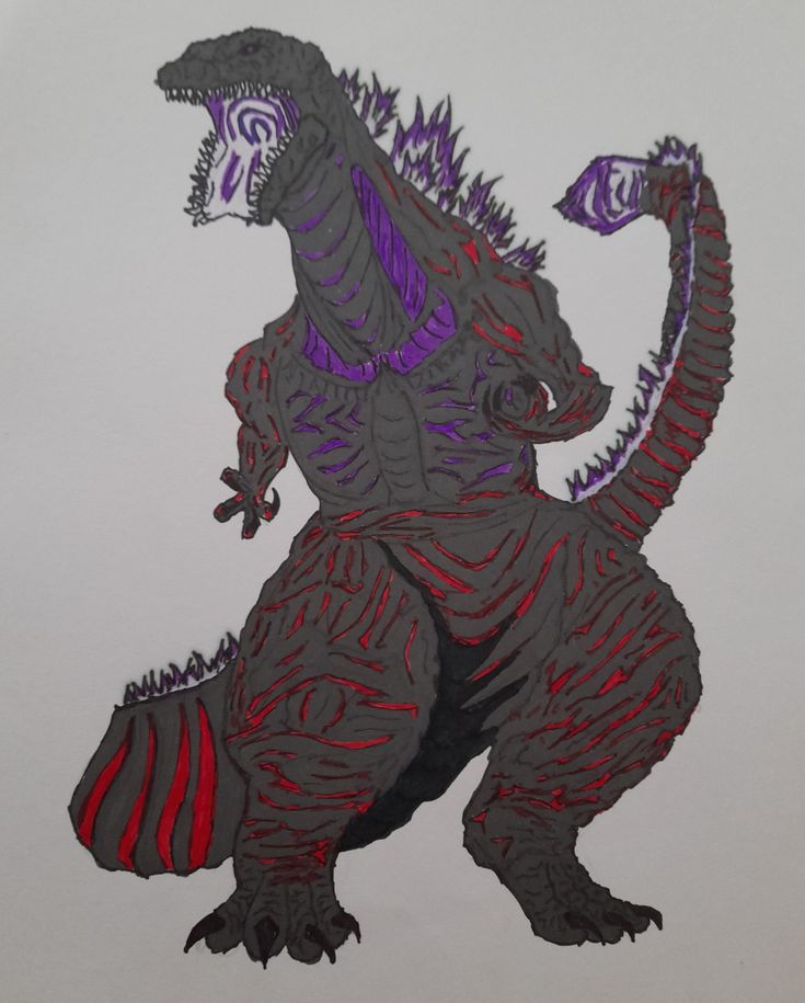 Shin godzilla | Dibujos, Plumones