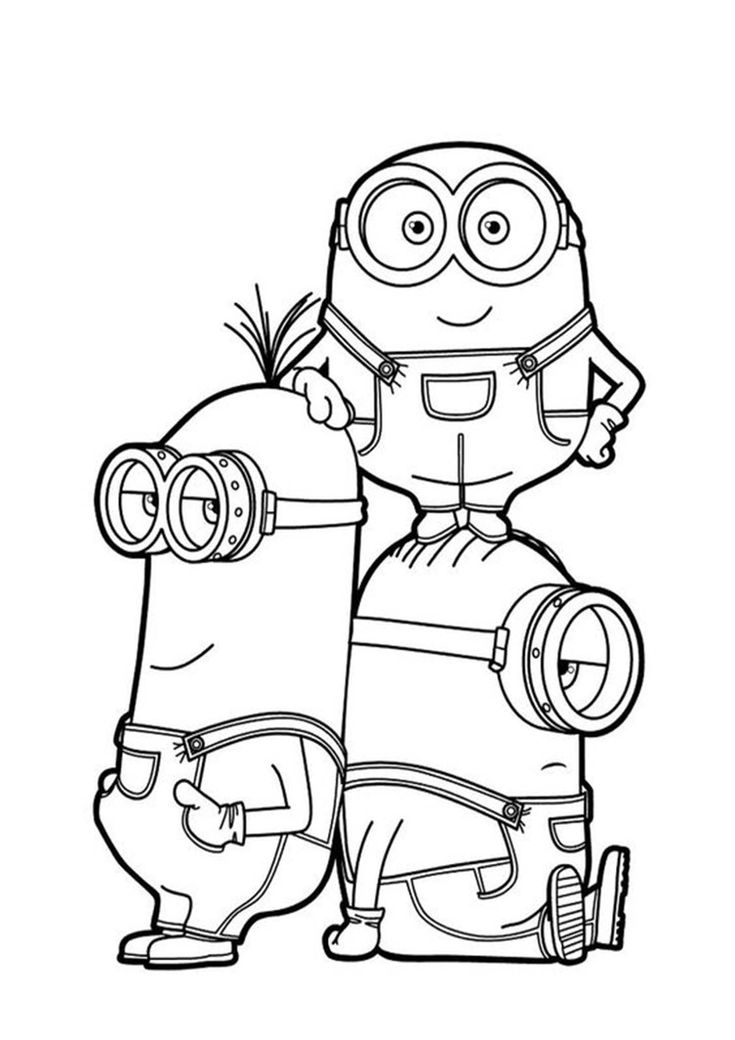 the minions from despicables coloring pages with two minion characters ...