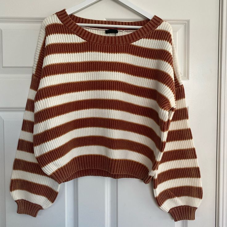 Super Cute, Cotton, Brand New, Tags On. Blank Paige Striped Sweater. Slightly Cropped. Hits Right Above Waist. Autumn Striped Sweater, Striped Fall Sweater, Sleeveless Sweater Cardigan, Expensive Stuff, Striped Sweaters, Aesthetic Sweaters, Bday Gifts, History Professor, Striped Knitted Sweater