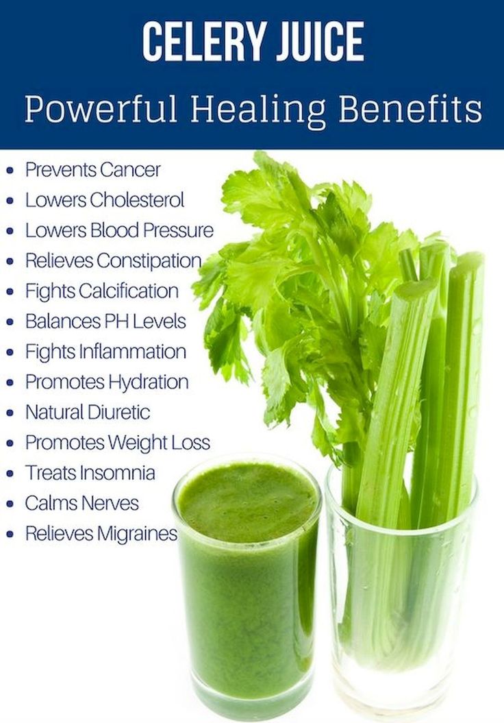 celery juice and its benefits are shown in this poster, which shows the health benefits