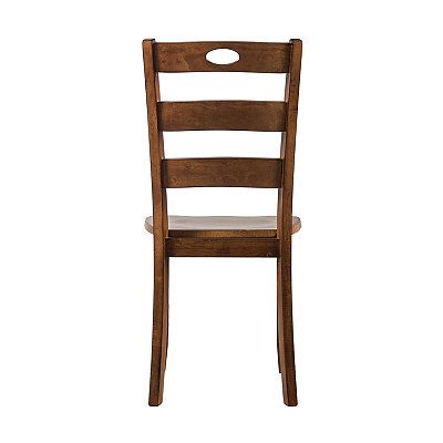 a wooden chair on a white background