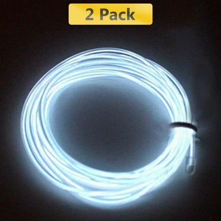 two pack of white neon lights in the dark