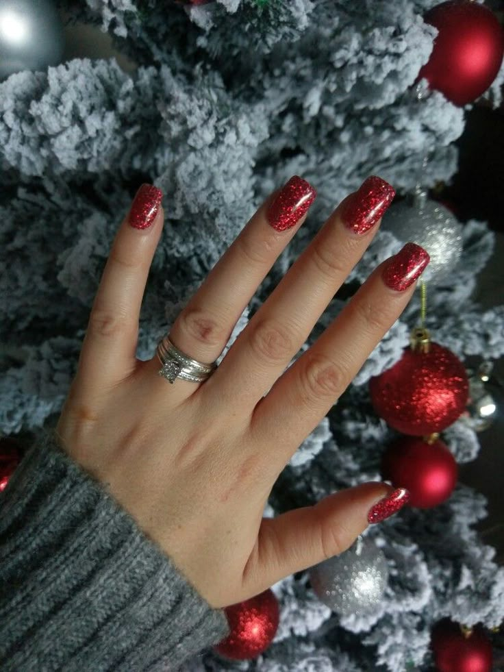 Christmas nails, acrylic glitter, red glitter, nail Extensions, acrylic nails, Christmas Christmas Nails Acrylic Glitter, Glitter Nail Extensions, Nail Extensions Acrylic, Red Nails Glitter, Red Christmas Nails, Christmas Gel Nails, Christmas Nails Acrylic, Sparkle Nails, Summer Nails Colors