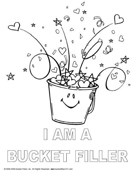 i am a bucket filler coloring page