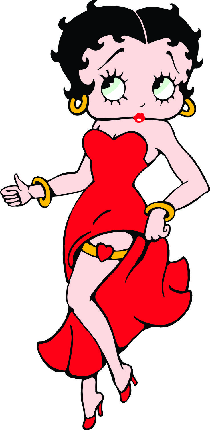 a woman in a red dress is dancing with her legs spread out and eyes wide open