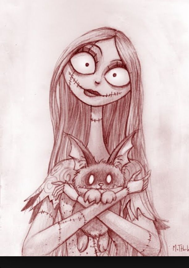 a drawing of a girl holding a cat with her arms wrapped around her chest and looking at the camera