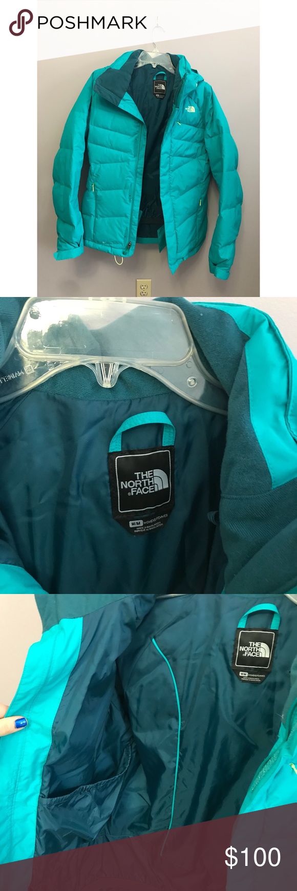 North Face Winter Teal Jacket ❄️ Inside pocket for phone and headphones.. additional larger pocket on the other side. Detachable hood. Only worn twice!! North Face Jackets & Coats Puffers Detachable Hood, North Face Jackets, North Face Jacket, The Other Side, Motorcycle Jacket, Inside Pocket, North Face, The North Face, Headphones