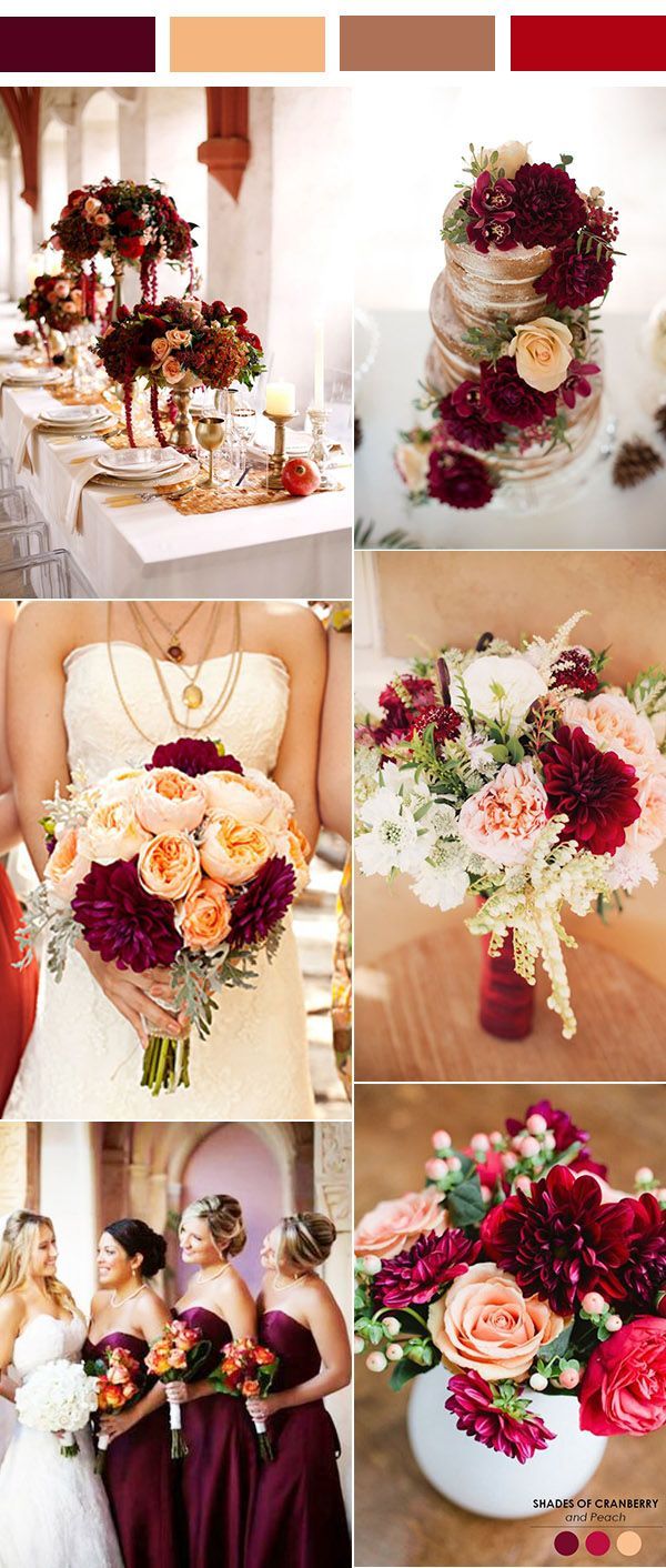 35 Inspiring Burgundy and Peach Wedding Ideas for 2017