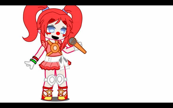 a cartoon girl with red hair holding a baseball bat