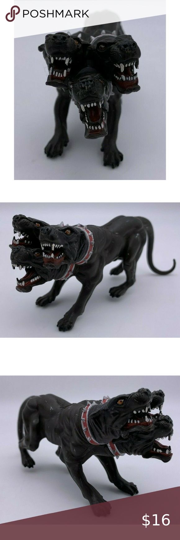 Papo Fantasy Mythical Creature CERBERUS 3 Headed Dog 5.5" Figure Brown 2003 3 Headed Dog, Realistic Drawing, Drawing Heads, Mythical Creature, Realistic Drawings, Mythical Creatures, Dark Brown, Drawings, Dogs