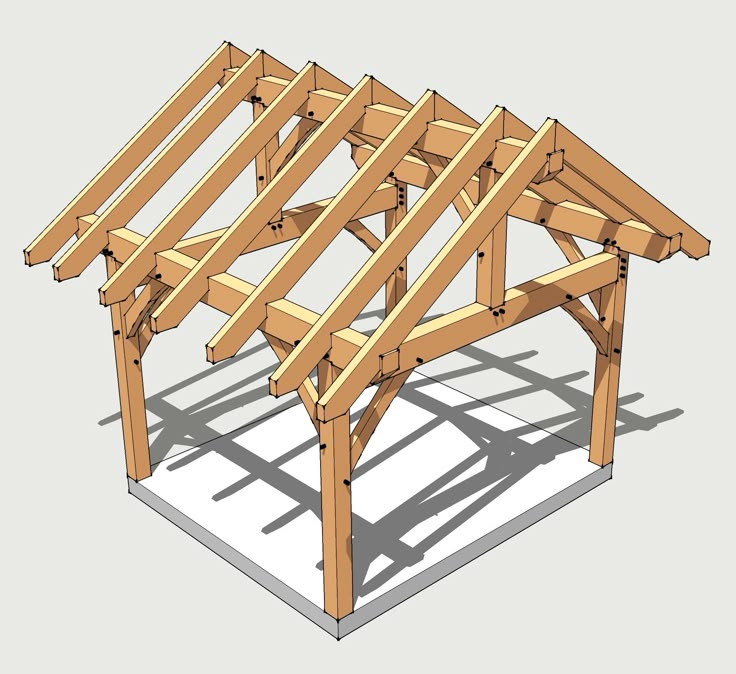 an image of a wooden structure that is being built