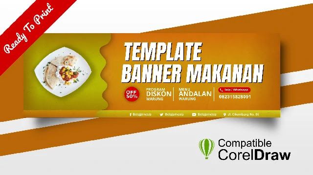 Contoh Banner Warung Makanan Makanan Spanduk Template