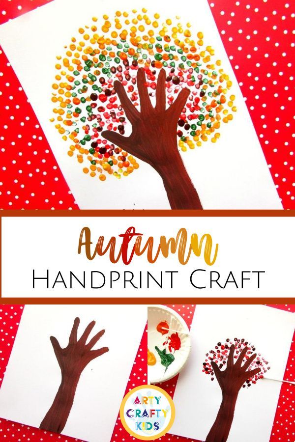 Autumn Handprint Tree | Preschool crafts fall, Fall handprint crafts ...