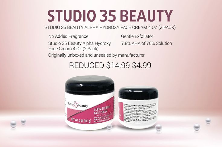 https://high-fashion-discount.com/index.php/product/studio-35-beauty-alpha-hydroxy-face-cream-4-oz-2-pack/ Gentle Exfoliator, Beauty Studio, Face Cream, 2 Pack, Shampoo Bottle, Fragrance, Cream, Beauty