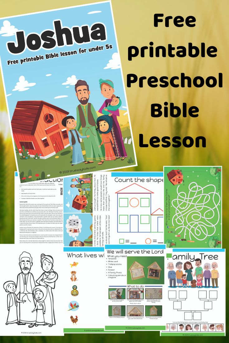 Free printable Joshua Bible lesson for preschool kids | Bible ...