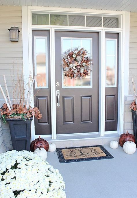 27 Cool Front Door Designs With Sidelights | Painted front doors ...