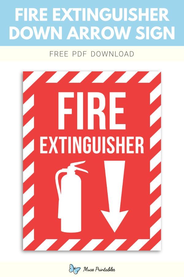 a fire extinguisher sign with the words fire extinguisher on it