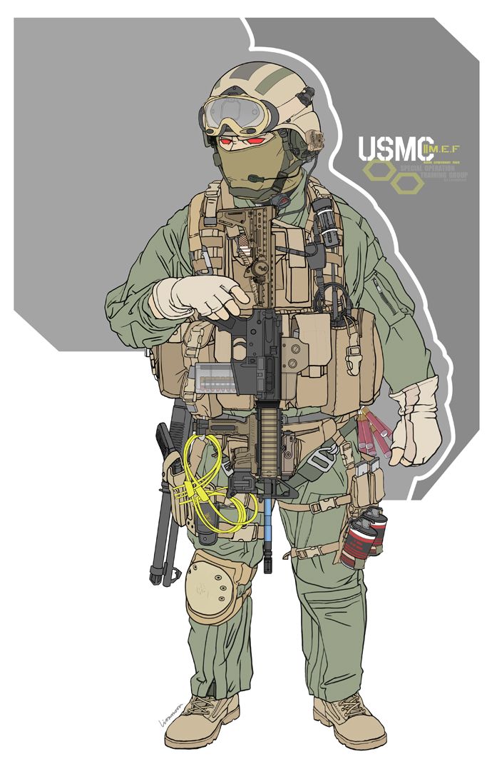 USMC M.E.F. by linmonkon.deviantart.com on @deviantART Act Of Valor, Private Military Company, Among Us Character, Rainbow Six Siege Art, Military Drawings, Military Gear Tactical, Military Special Forces, Military Pictures, Anime Military