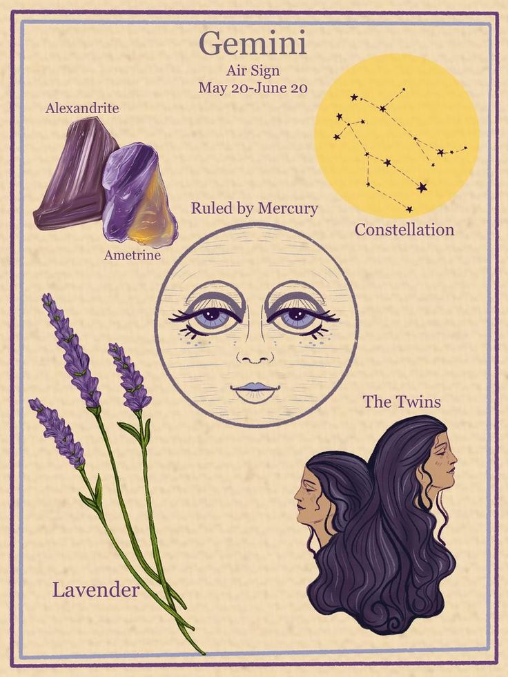 the zodiac signs are shown with flowers and lavenders in front of them, as well as an image of a woman's face