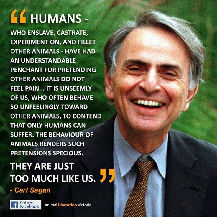 a man in a suit and tie smiling at the camera with a quote from carl sagan