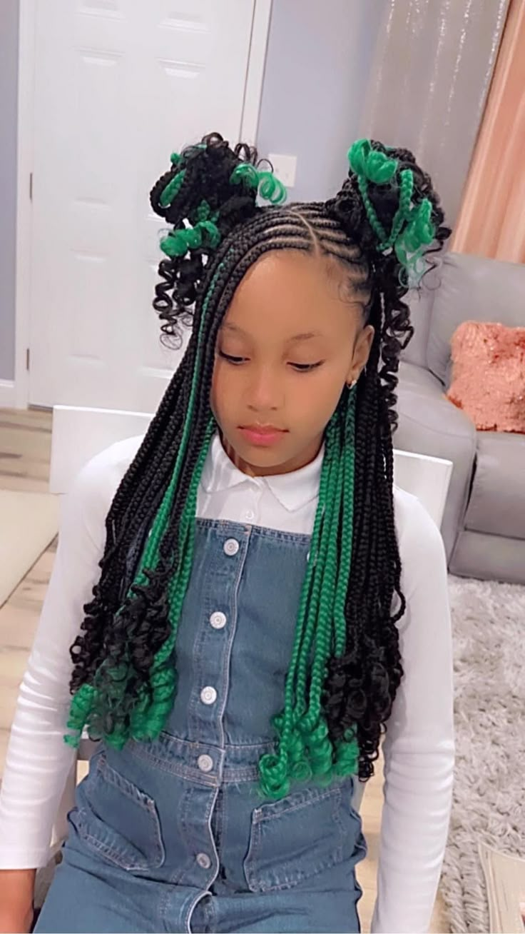 Black Kids Braids Hairstyles, Lil Girl Hairstyles, Kid Braid Styles, Cute Braided Hairstyles, Cute Box Braids Hairstyles, Kids' Braids, Berry Ave, Girls Hairstyles Braids, Braid Ideas