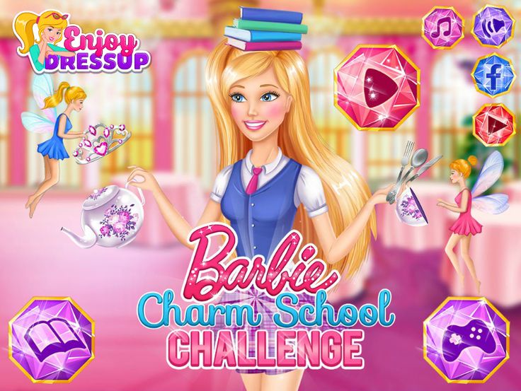 the barbieie charm school challenge game is shown in this screenshoter's image