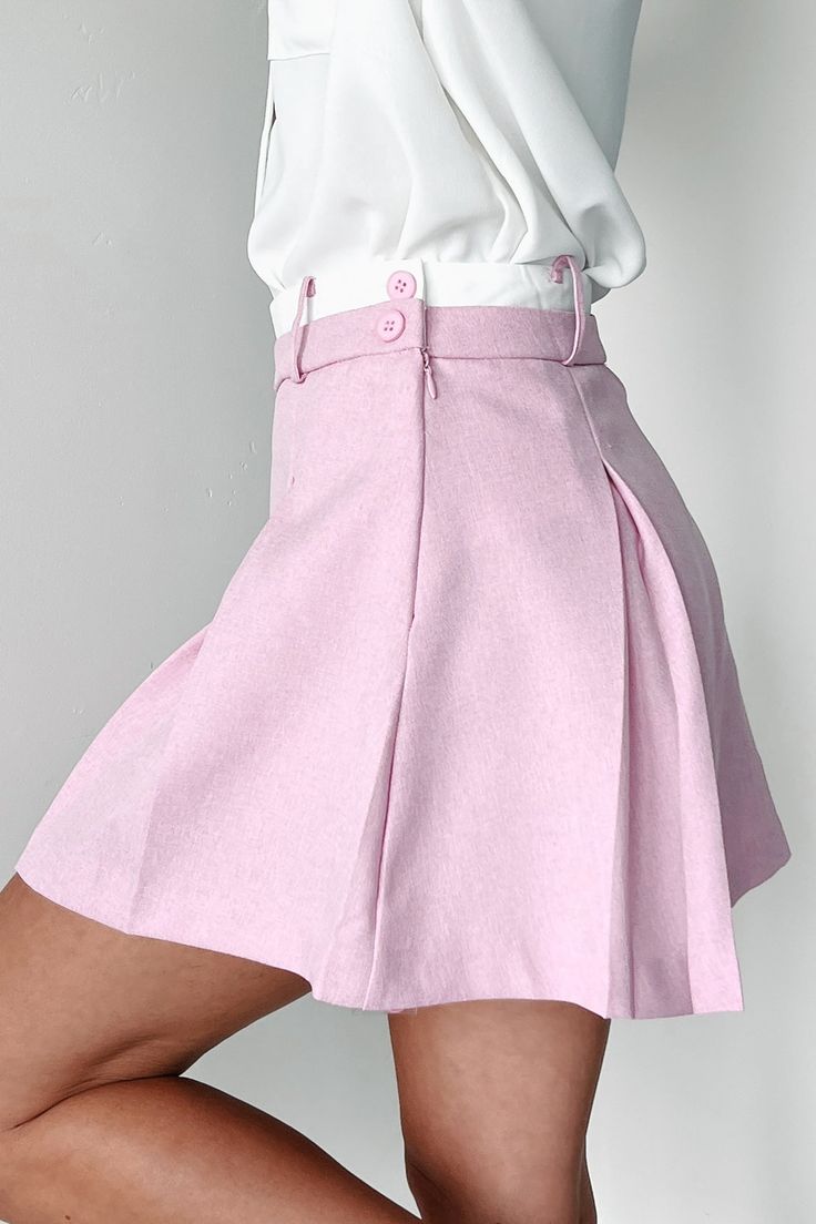 SELF & CONTRAST: 100% POLYESTER. LINING: 97% POLYESTER, 3% SPANDEX Model Wearing Size Small Color: Pink, White Layered Design Attached Belt Loops Side Zipper Closure - With Double-Button Clasp Pleated Mini Length Skirt Has Little Stretch 15.5“ Waistline To Hemline For Model Size Specs Please Check Size Charts Launched: 7/12/24 Pink Fitted Trendy Mini Skirt, Trendy Fitted Pink Mini Skirt, Pink High Waist Mini Skirt, Trendy High Waist Pink Mini Skirt, Trendy High-waist Pink Mini Skirt, Preppy Summer Workwear Skort, Trendy Pink Mini Skirt, Elegant Pink Mini Skirt, Elegant Pink Mini Length Skort