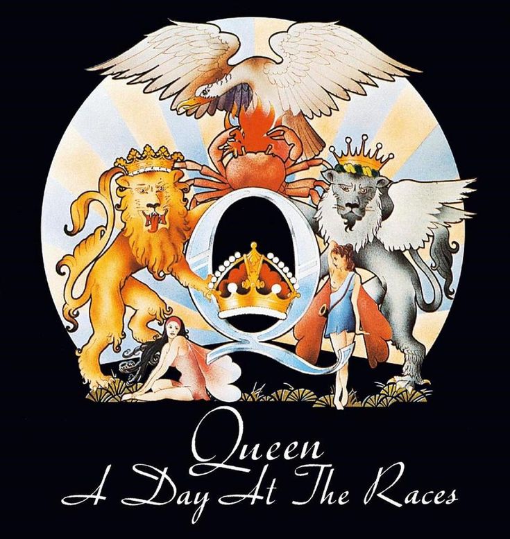 an album cover for queen a day at the races