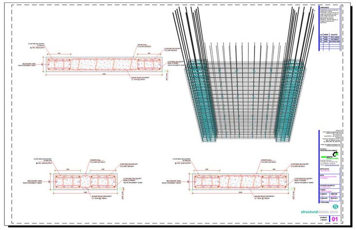 Shear Wall Reinforced Concrete Column Reinforcement Details | Concrete ...