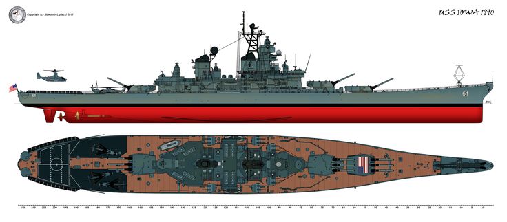 an image of a ship cut out in half and on the other side with blueprints