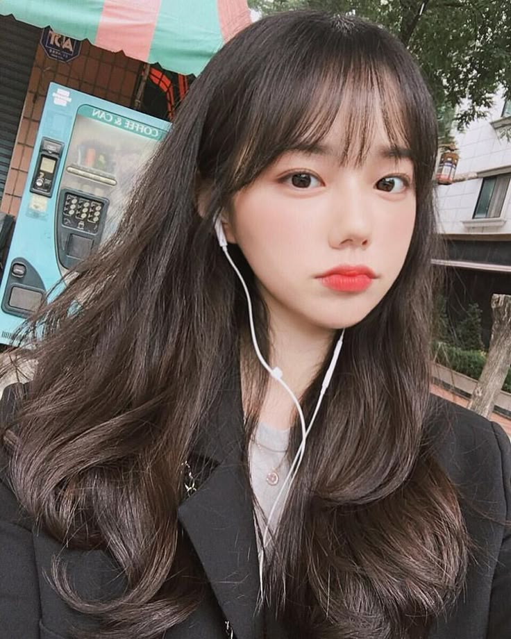 A Girl In a Boy group well that's  not how it's supposed to be       ��… #fanfiction #Fanfiction #amreading #books #wattpad Korean Bangs Hairstyle, Korean Long Hair, Korean Bangs, Ulzzang Hair, Korean Haircut, Fluffy Hair, Asian Hair, Grunge Hair, Dream Hair