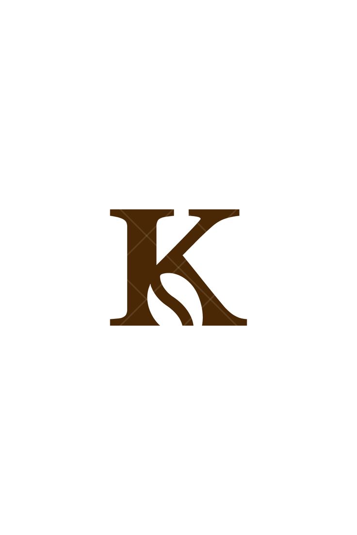 the letter k is made up of two intersecting lines, and it appears to be brown